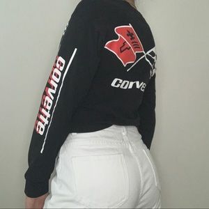 Forever 21 cropped long sleeve top